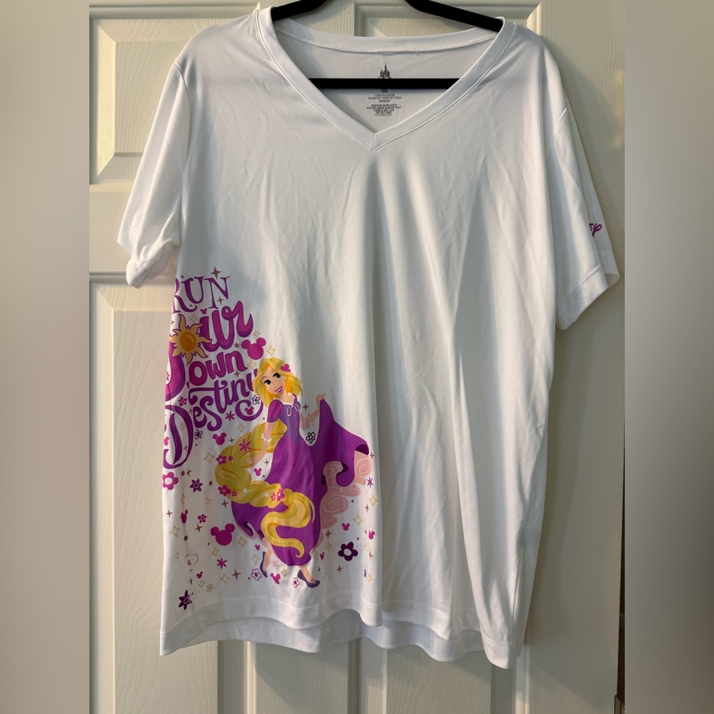 RunDisney Princess Half Marathon Rapunzel Run Your Own Destiny Tech shirt. XXL
